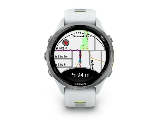 GARMIN FORERUNNER 970 TITANO SPALVOS IR BALTOJO AKMENS KORPUSU, 010-02969-11