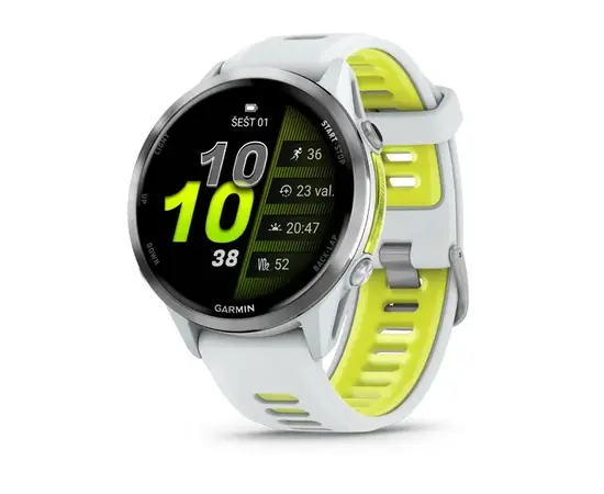 GARMIN FORERUNNER 970 TITANO SPALVOS IR BALTOJO AKMENS KORPUSU, 010-02969-11