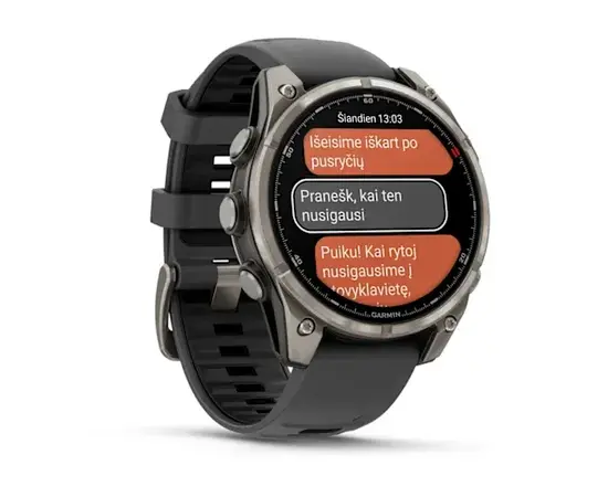 GARMIN FENIX 8 PRO 47MM, AMOLED, TITANO SPALVOS, 010-03198-11