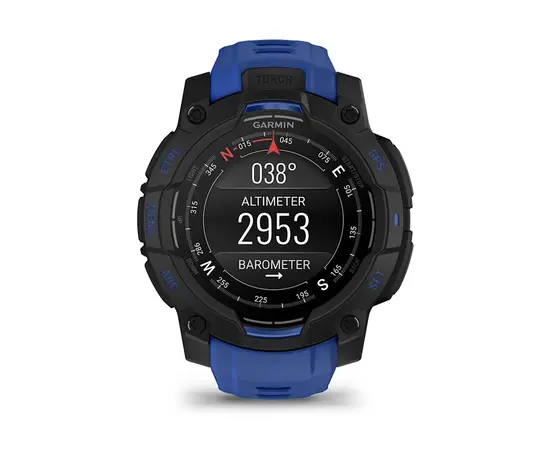 GARMIN INSTINCT 3 - 45 MM AMOLED JUODAI MėLYNAS, 010-02936-03