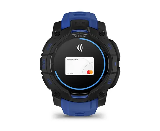 GARMIN INSTINCT 3 - 45 MM AMOLED JUODAI MėLYNAS, 010-02936-03