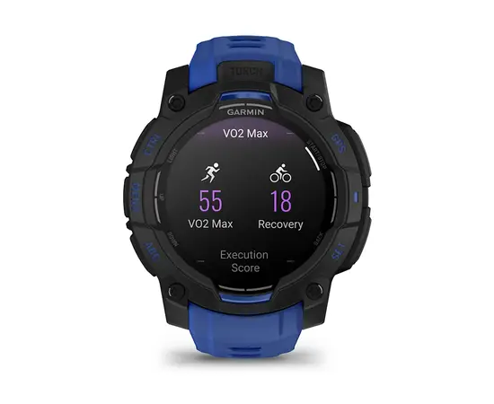 GARMIN INSTINCT 3 - 45 MM AMOLED JUODAI MėLYNAS, 010-02936-03