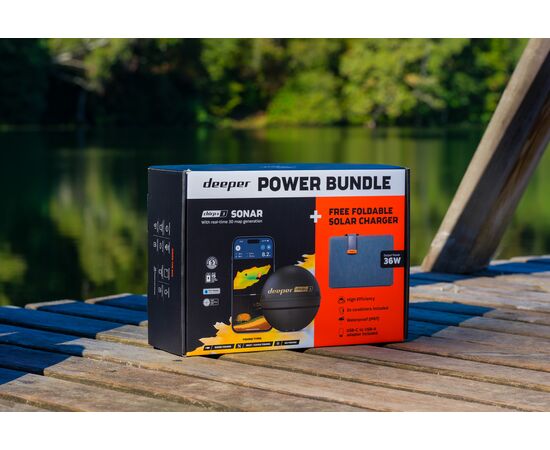 DEEPER CHIRP+ 3 UžMETAMAS SONARAS IR SULANKSTOMAS 36W SAULėS įKROVIKLIS, ITGAM2595