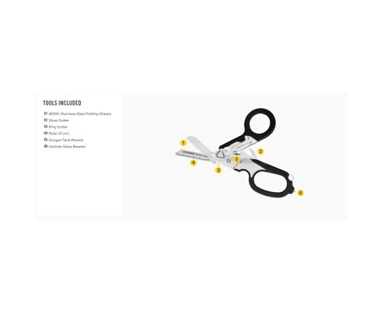 LEATHERMAN žIRKLėS RAPTOR RESCUE BLACK, 832167
