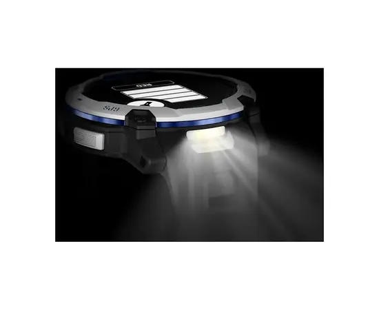 GARMIN INSTINCT 3 - 50 MM SOLAR BALTOJO AKMENS SPALVOS SU JUODU / MėLYNU DIRžELIU, 010-02935-03