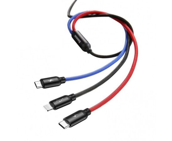 BASEUS LAIDAS USB 3IN1 3.5A JUODAS CAMLT-BSY01, CAMLT-BSY01