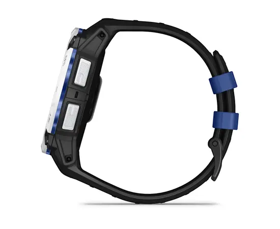 GARMIN INSTINCT 3 - 50 MM SOLAR BALTOJO AKMENS SPALVOS SU JUODU / MėLYNU DIRžELIU, 010-02935-03