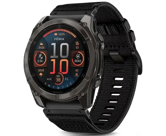 TECH-PROTECT JUODA NAILONINė APYRANKė GARMIN LAIKRODžIAMS SU QUICKFIT 26MM, 5906302376735