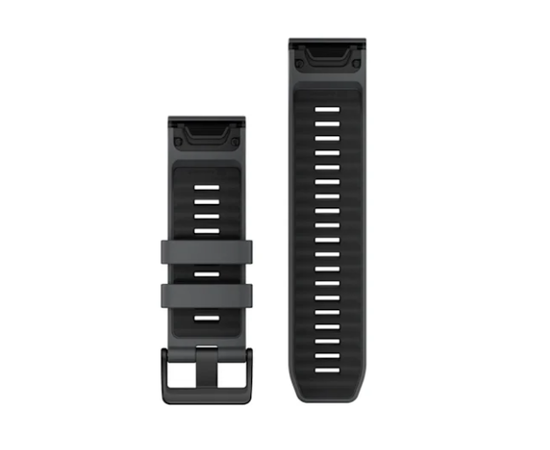 GARMIN QUICKFIT 26MM SKALūNO PILKA/JUODA SILIKONINė APYRANKė, 010-13393-11