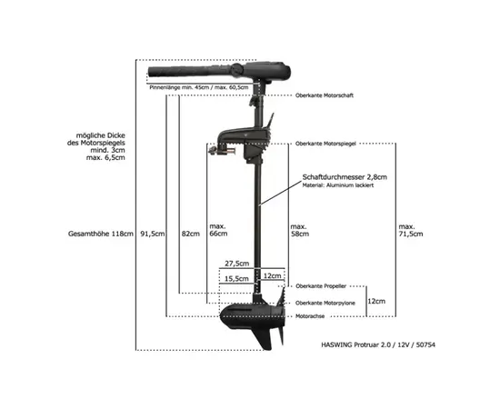 HASWING PROTRUAR 2.0 12V ELEKTRINIS VALTIES VARIKLIS, 11000012