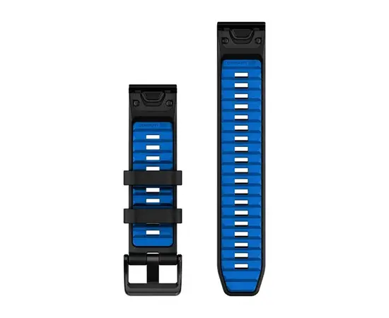 GARMIN QUICKFIT 22MM JUODA/PILOTų MėLYNOS SPALVOS SILIKONINė APYRANKė, 010-13392-09