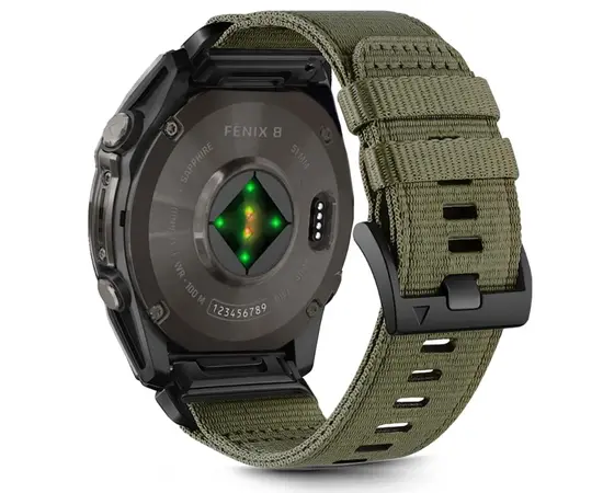 TECH-PROTECT žALIA NAILONINė APYRANKė GARMIN LAIKRODžIAMS SU QUICKFIT 26MM, 5906302376759