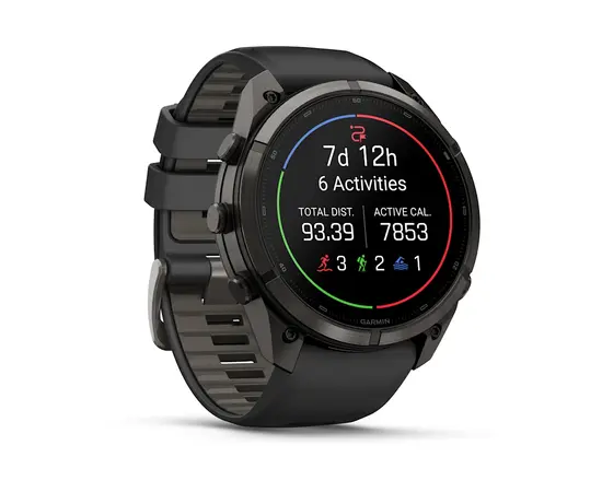 GARMIN FENIX 9 PRO 51MM – PILKOS ANGLIES SPALVOS / JUODU DIRžELIU, 010-04337-16