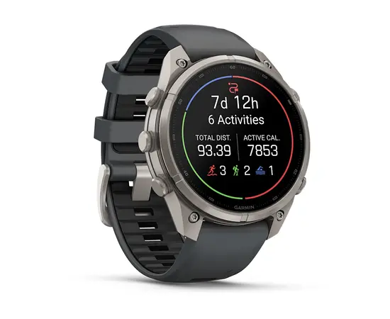 GARMIN FENIX 9 PRO 47MM – TITANO SPALVOS GRAFITO / JUODU DIRžELIU, 010-04336-26