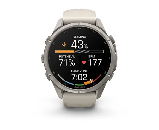 GARMIN FENIX 9 PRO 43MM – TITANO SPALVOS RūKO / SMILTAINIO DIRžELIU, 010-04335-86