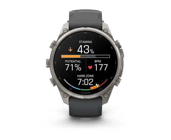 GARMIN FENIX 9 PRO 47MM – TITANO SPALVOS GRAFITO / JUODU DIRžELIU, 010-04336-26