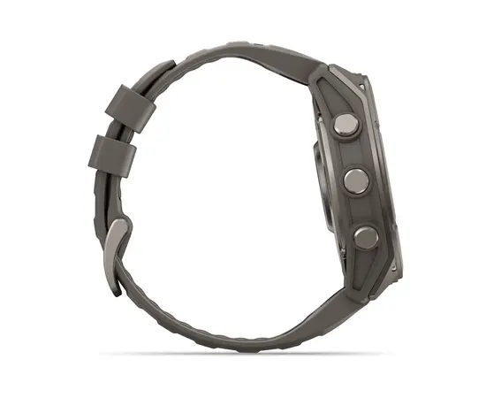 GARMIN FENIX 9 51MM – TITANO SPALVOS SU AKMENėLIų / PILKU DIRžELIU, 010-04763-01
