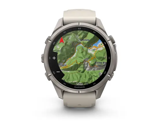 GARMIN FENIX 9 PRO 43MM – TITANO SPALVOS RūKO / SMILTAINIO DIRžELIU, 010-04335-86