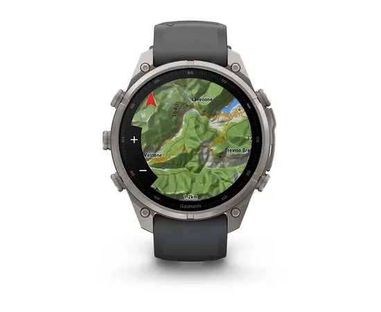 GARMIN FENIX 9 PRO 47MM – TITANO SPALVOS GRAFITO / JUODU DIRžELIU, 010-04336-26