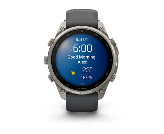 GARMIN FENIX 9 PRO 47MM – TITANO SPALVOS GRAFITO / JUODU DIRžELIU, 010-04336-26