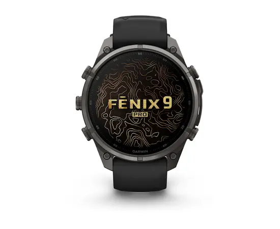 GARMIN FENIX 9 PRO 47MM – PILKOS ANGLIES SPALVOS / JUODU DIRžELIU, 010-04336-16