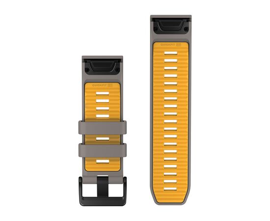 GARMIN QUICKFIT 26MM SIDABRO PILKA / GELTONA SILIKONINė APYRANKė, 010-14508-02