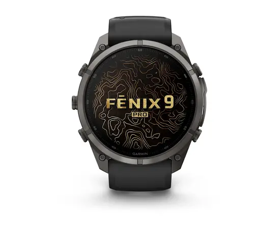 GARMIN FENIX 9 PRO 51MM – PILKOS ANGLIES SPALVOS / JUODU DIRžELIU, 010-04337-16
