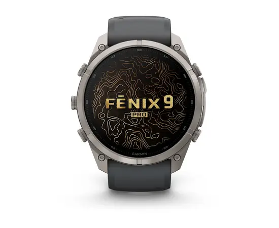 GARMIN FENIX 9 PRO 51MM – TITANO SPALVOS GRAFITO / JUODU DIRžELIU, 010-04337-26